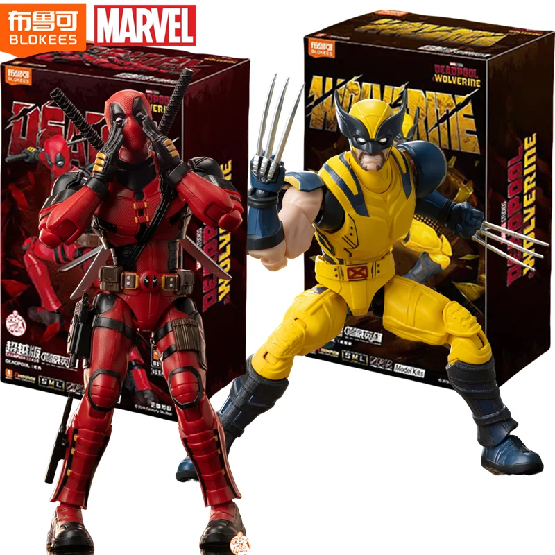 

Original BLOKEES Deadpool & Wolverine X-Men Wolverine Wilson Boxed Collections Joint Mobility Action Figures Assembly Toys Gifts