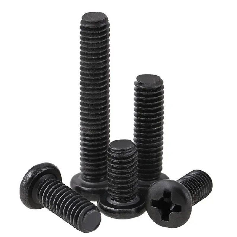 M3 M3.5 M4 M5 M6 مسامير إلكترونية مصغرة برأس فيليبس أسود #4