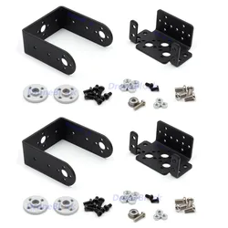 2 Sets MG995 MG996R Steering Gear Pan and Tilt Mount Mechanical 2 DOF Robot Servo Mount Set Bracket Sensor Mount Kit RC Car Boat