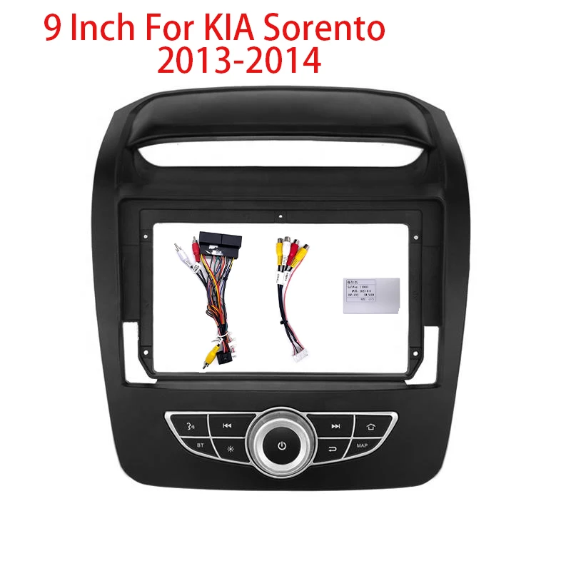 2 Din 9 Inch Car Radio Installation DVD GPS Mp5 ABS PC Plastic Fascia Plane Frame for KIA Sorento 2013-2014 Dash Kit