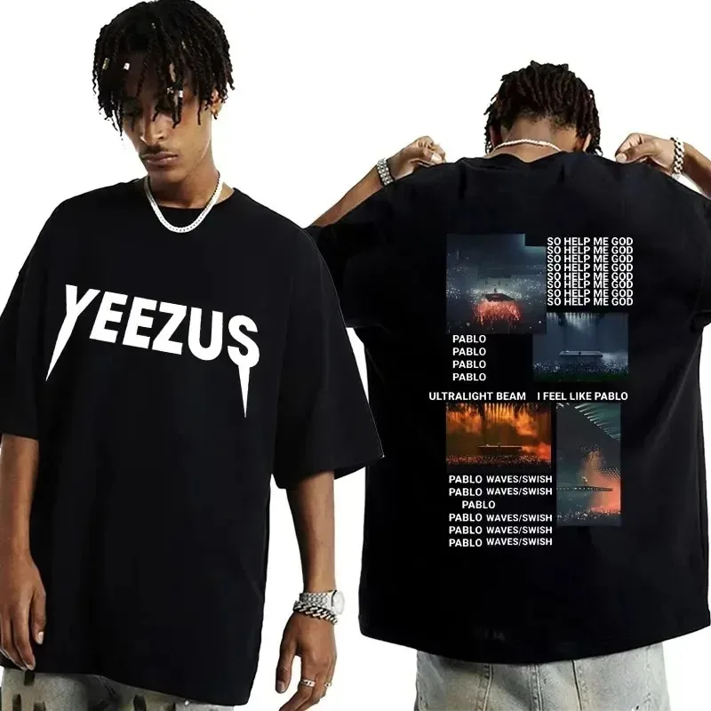 Limited Rapper Kanye West Yeezus Tshirt The Life of Pablo Print T Shirt Men Women Fashion Casual 100% Cotton T-Shirts Streetwear