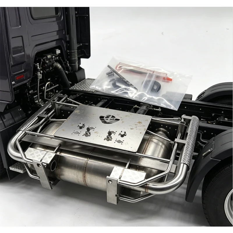 Chimenea de escape de metal a escala 1/14 para camiones Tamiya, SCANIA, Benz, MAN, VOLVO, y piezas DIY para camiones basculantes.