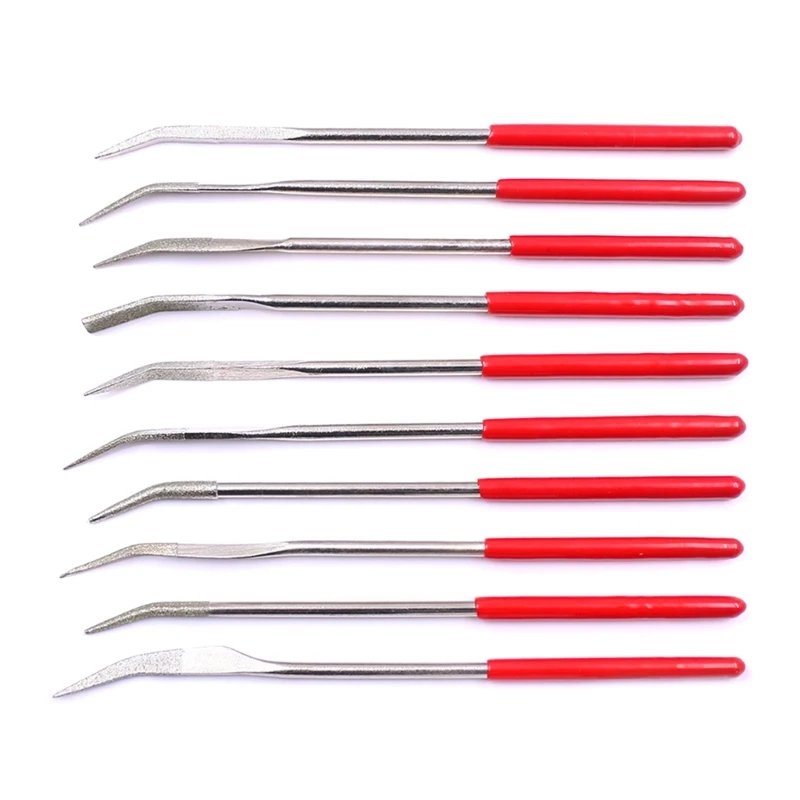 

X37E Curved Diamond Needle File 10Pcs, Suitable for Jewelry Carving and Shaping