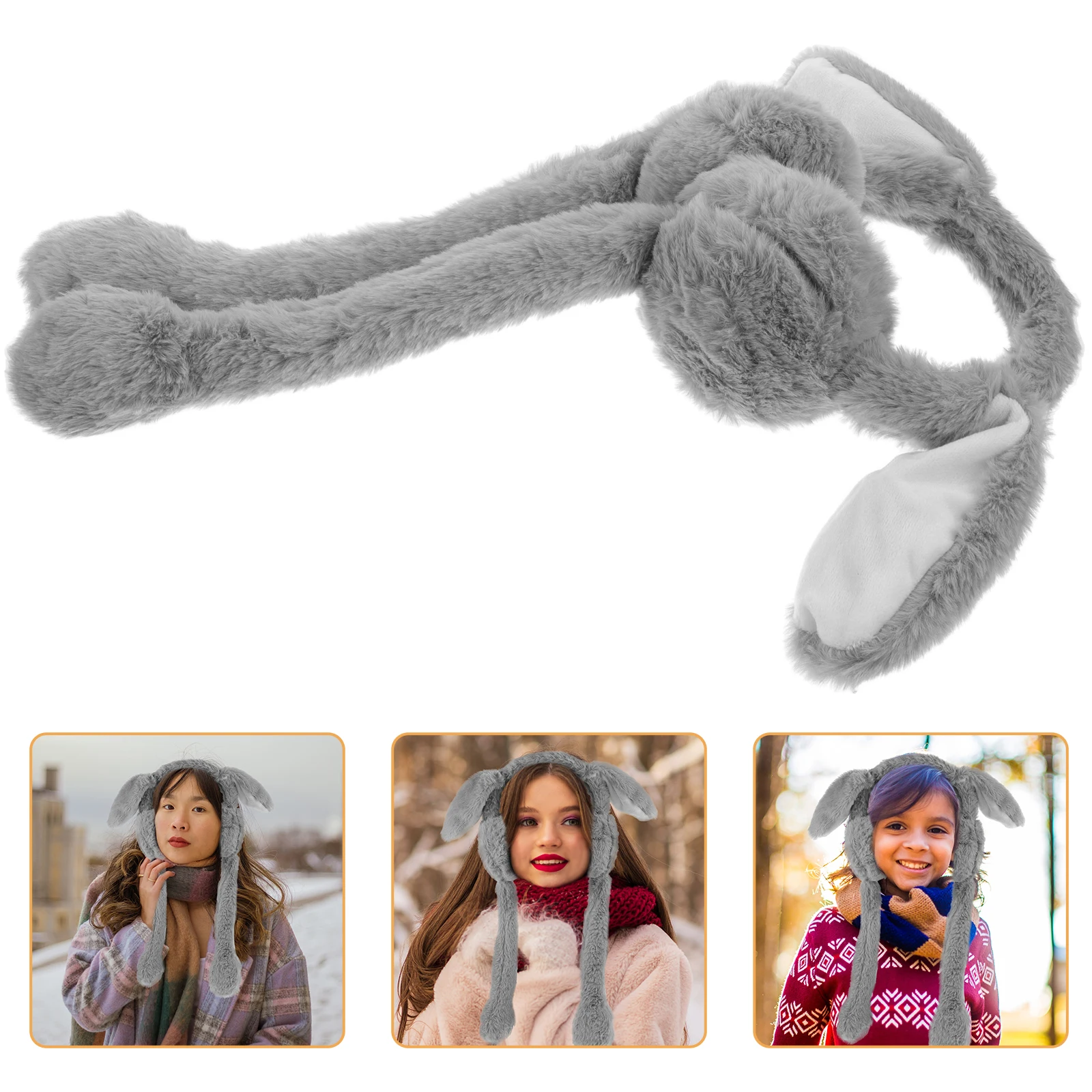 

1pc Easter Rabbit Ear Earmuffs Premium Windproof Ear Protectors For Girls Women Toasty Warm Earflaps Cartoon Design Outdoor