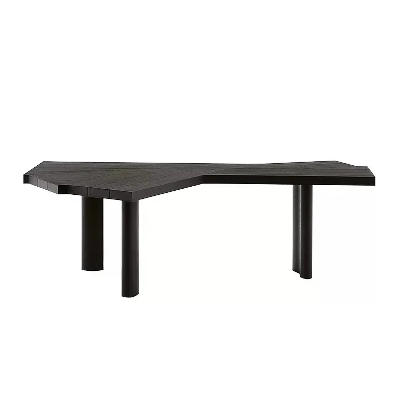 

Italian light luxury designer medieval solid wood office computer desk study creative desk