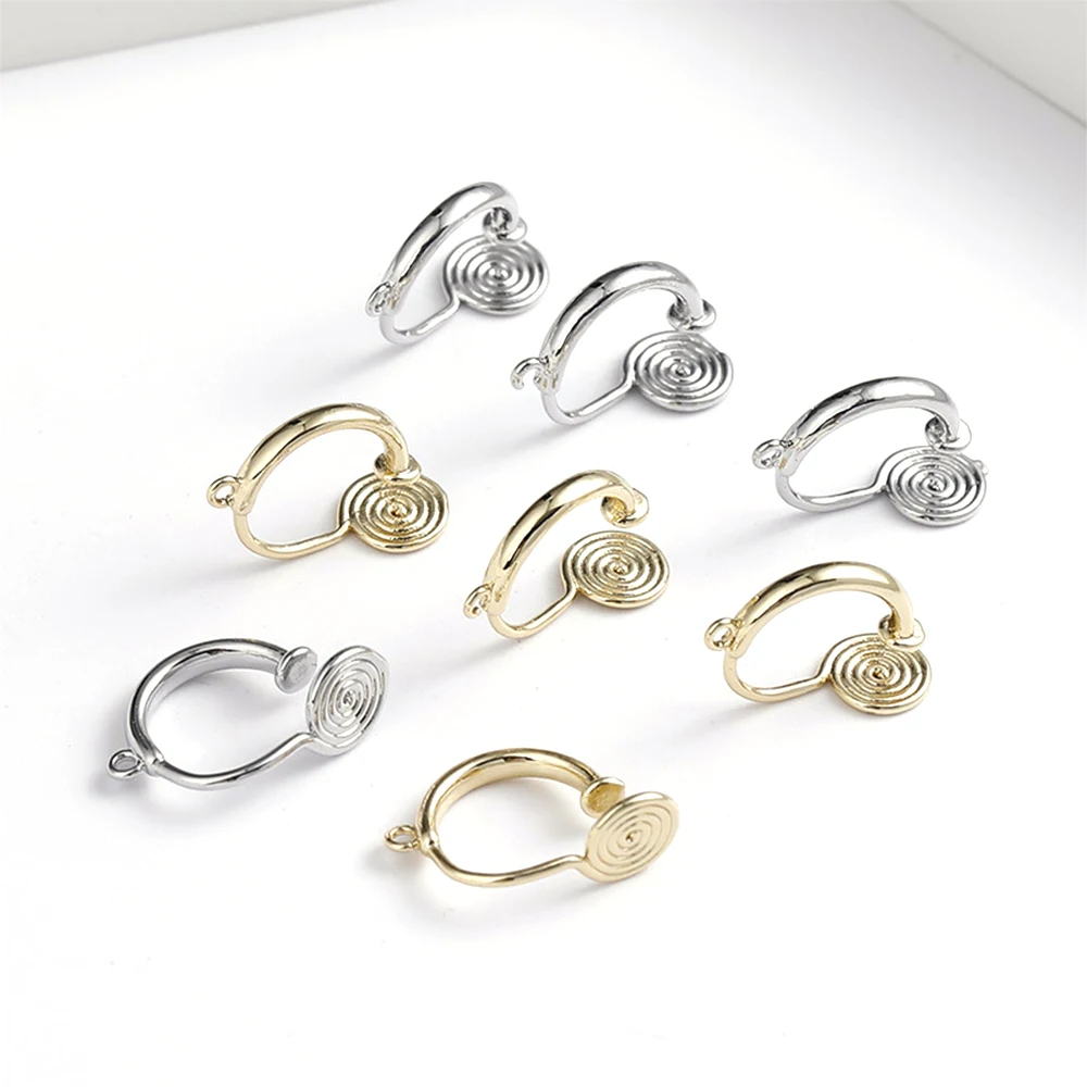 

4 Pieces Brass Plated with 14k Gold Mosquito Coil with Ear Bone Suspension DIY Jewelry Making Semi-finished Product Accessory