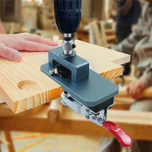 Aluminum alloy boring hinge jig kit, hidden hinge hinge drill guide, hole opener, drilling model, locator, 35mm 7 Main Sales GABARITO 35mm - №2