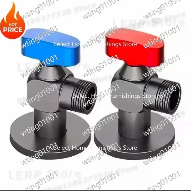 for Heavy Duty Solid Brass Triangle Ball Valve Water Heater 4 Way Cold Hot Mixing Tap Durable Spherical Core High Flow
