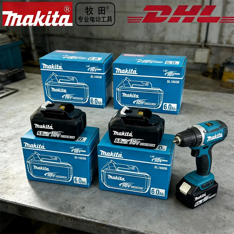 2026 New Makita Original Lithium ion Rechargeable Battery 18V 6000mAh 18v Replacement Batteries BL1860 BL1830 BL1850 BL1860B
