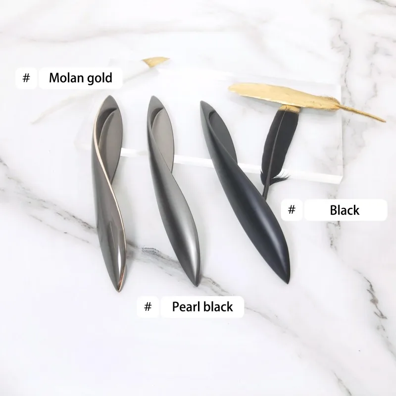 Nordic Classic Drawer Handle Black Gold Handle Wine Cabinet Closet Door Furniture Handles Hardware Beautiful Zinc Alloy Handle