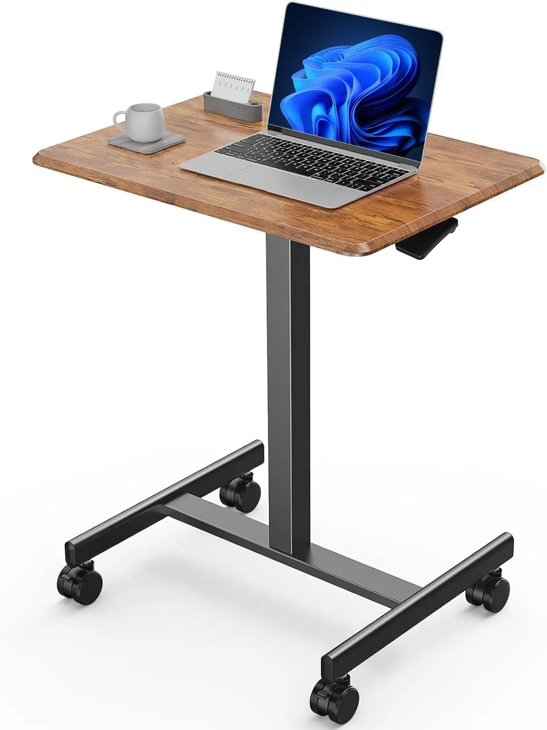 

Comfort corner Small Mobile Rolling Standing Desk-Overbed Table, Teacher Podium with Wheels,for Home, Office, Classroom