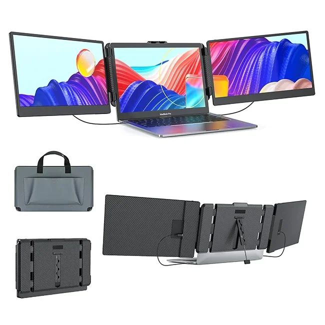 Triple laptop screen expander 14 inch FHD 1080P IPS laptop dual portable monitor