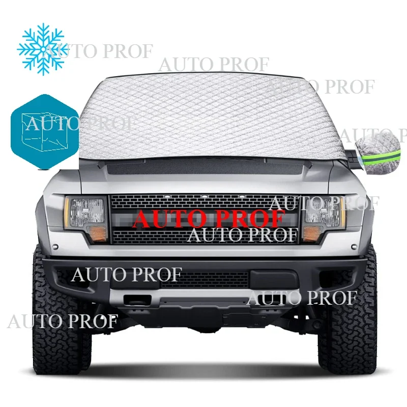 Universal Car Front Rear Windshield Anti Snow Ice Protector Cover with Magnetics for SUV  Durable Magnetic Cloth Mat Anti Thief