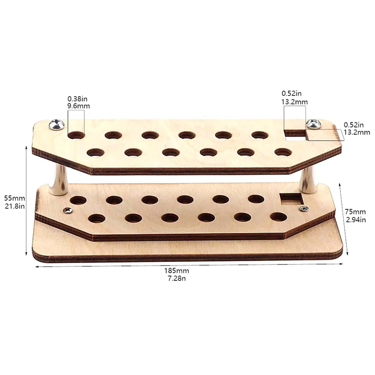 A71P Carving Opbergrek Multi Hole Organizer Houten Rek voor Carving Tools