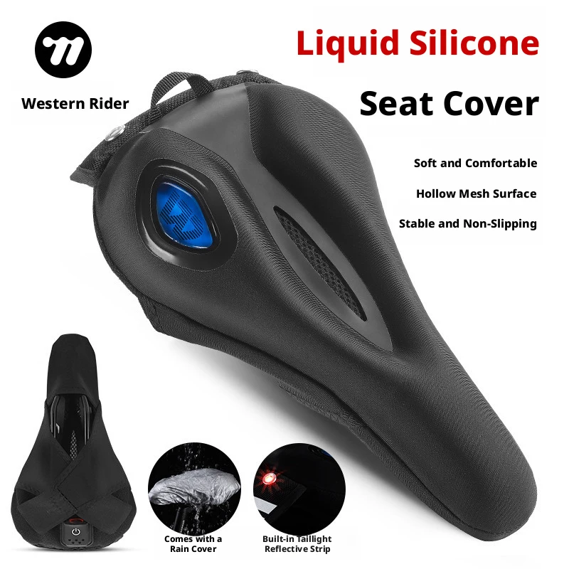 

Чехол для велосипедного сиденья West Rider с задним фонарем – толстая мягкая силиконовая гелевая подкладка, в комплекте дождевик для ночной езды