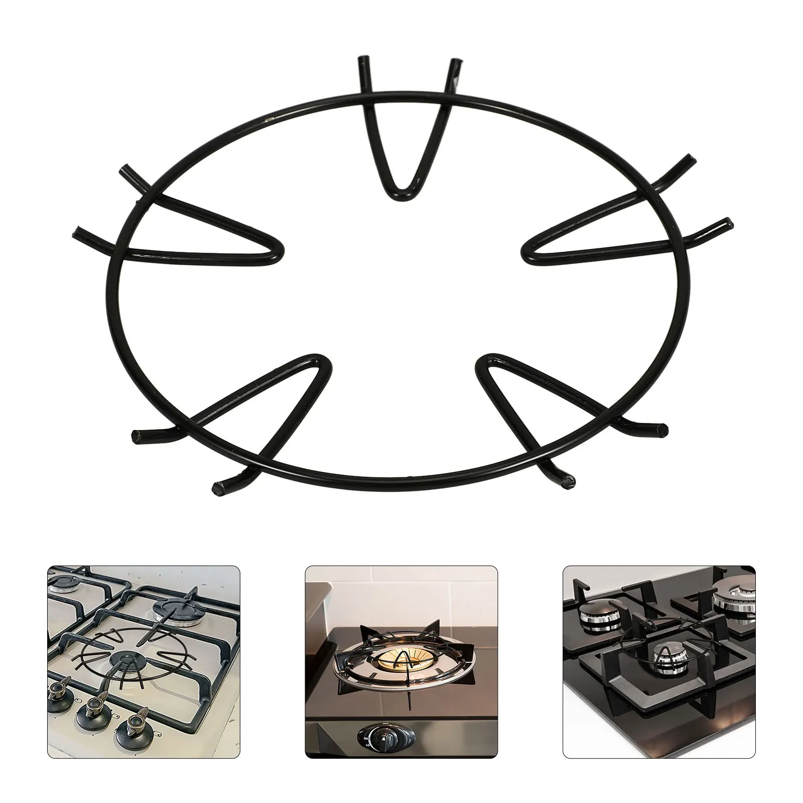 

1pc Anti-Slip Wok Ring For Stove Heavy Duty Iron Pot Rack Support Sturdy Cooking Stand Outdoor Camping Grill Wok Ring For Gas