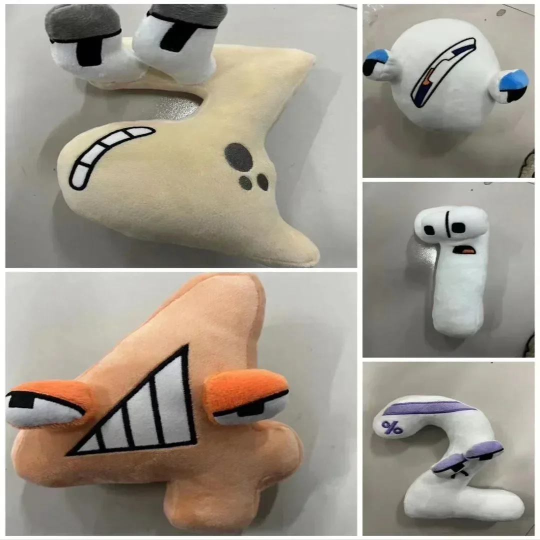 10pcs Alphabet Lore Plush Toys 0-9 Number Stuffed Animal Dolls Kids Children Educational Plushies Figure Christmas Birthday Gift