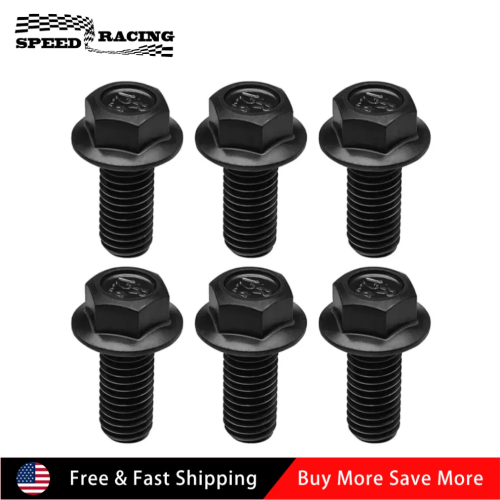 ชุดน็อตเฟล็กซ์เพลทสำหรับชุดเกียร์ฟลายวีล 19257940 330-2802 551926 11569956 สำหรับเครื่องยนต์ LS รุ่น LS1 LS2 LS3 4.8L 5.3L 6.0L สีดำ