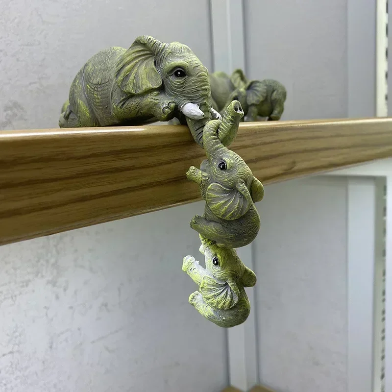 Cute Elephant Ornament Resin Creative Mini Cartoon Elephant Hanging Elephant Micro Landscape Design Garden Decoration