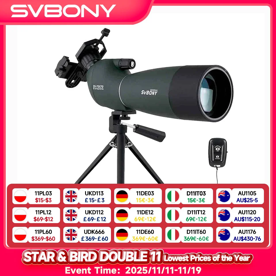 Waterproof Spotting Scope with Zoom