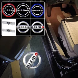 2Pcs Car Door Logo Courtesy Lamp Laser Projector HD Welcome Light For Nissan Juke Serena Versa Micra 350Z 370Z Armada Kicks