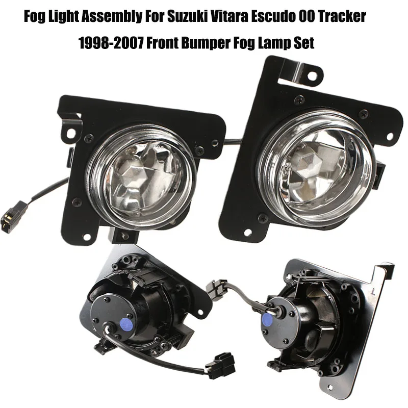 Fog Light Assembly For Suzuki Vitara Escudo 00 Tracker 98-07 Front Bumper Fog Lamp Set