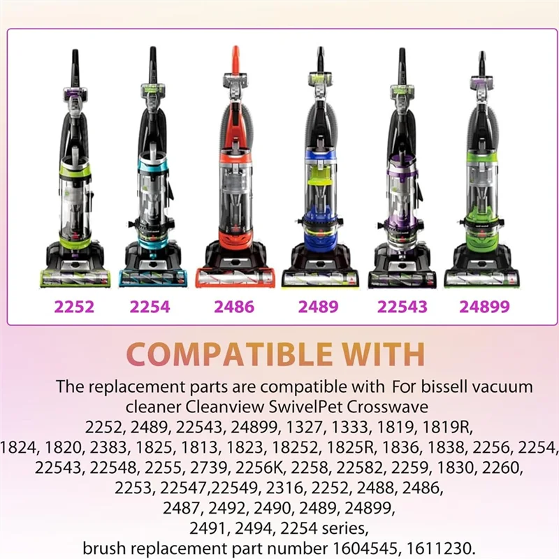 ABZA-مرشحات أحزمة الفرشاة البديلة لبيسيل كلينفيو قطب الحيوانات الأليفة 2252 2254 2486 2253 2254 2258 3197 أجزاء المكنسة الكهربائية