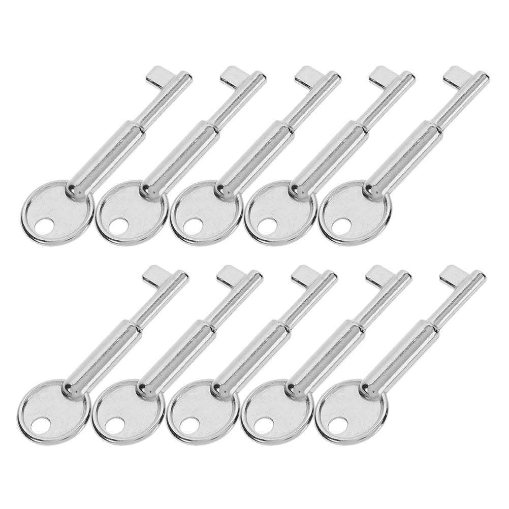 

10 Pcs Emergency Button Switch Key Stop Accessory Reset Keys Silver