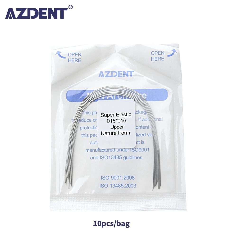 

10 Pcs/Bag AZDENT Dental Orthodontic Dental Natural Form Niti Arch Wires Dentist Super Elastic Niti ArchWire