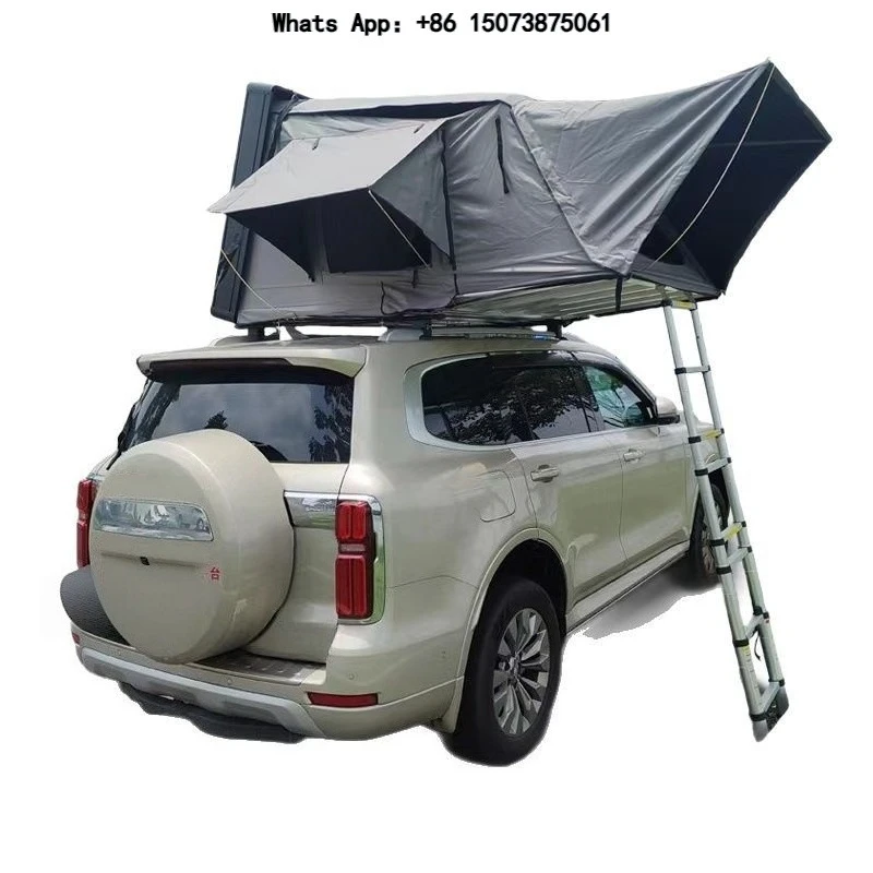 Aviation Aluminum Shell Hard Shell Roof Top Tent 5 Person Side Opening Glamping Waterproof Double Layer Quick Automatic Opening