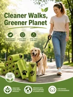 10rolls Biodegradable Dog Poop Bags Eco‑Friendly Compostable Pet Waste Bags Thick Leak‑Proof Puppy Poop Bags For Dog Walking Outdoor Travel 8