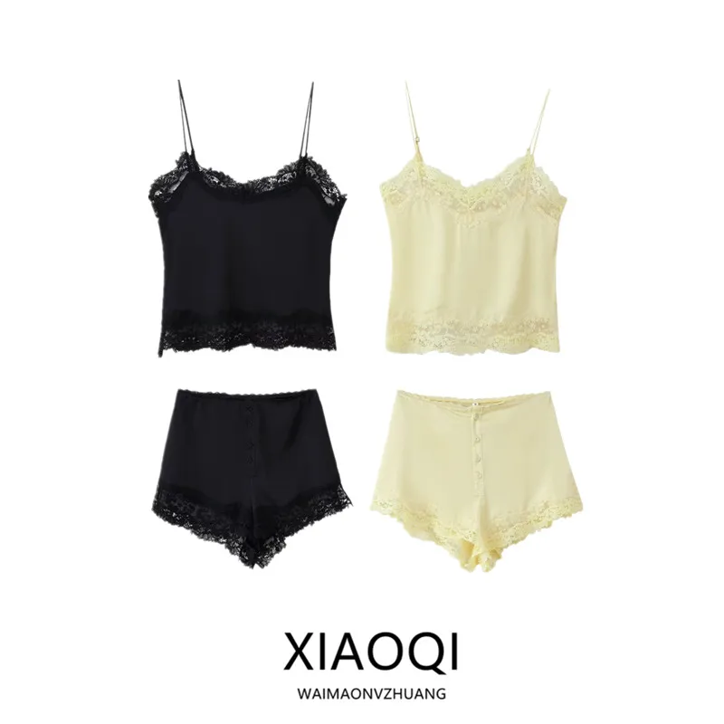 

2025 Autumn New Women's Commuter Strap Brtte Top Mid-Waist ort Pants Set Faionable Workwear Two-Piece Ensemble