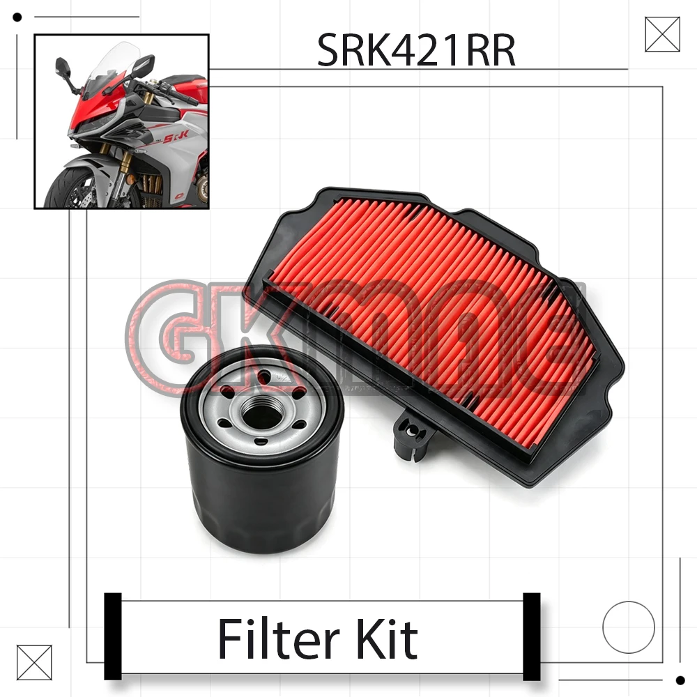 For QJMOTOR SRK 421 RR SRK421RR Motorcycle Original Oil Filter Air Filter Engine Oil Filter Air Intake Filter Maintenance Parts
