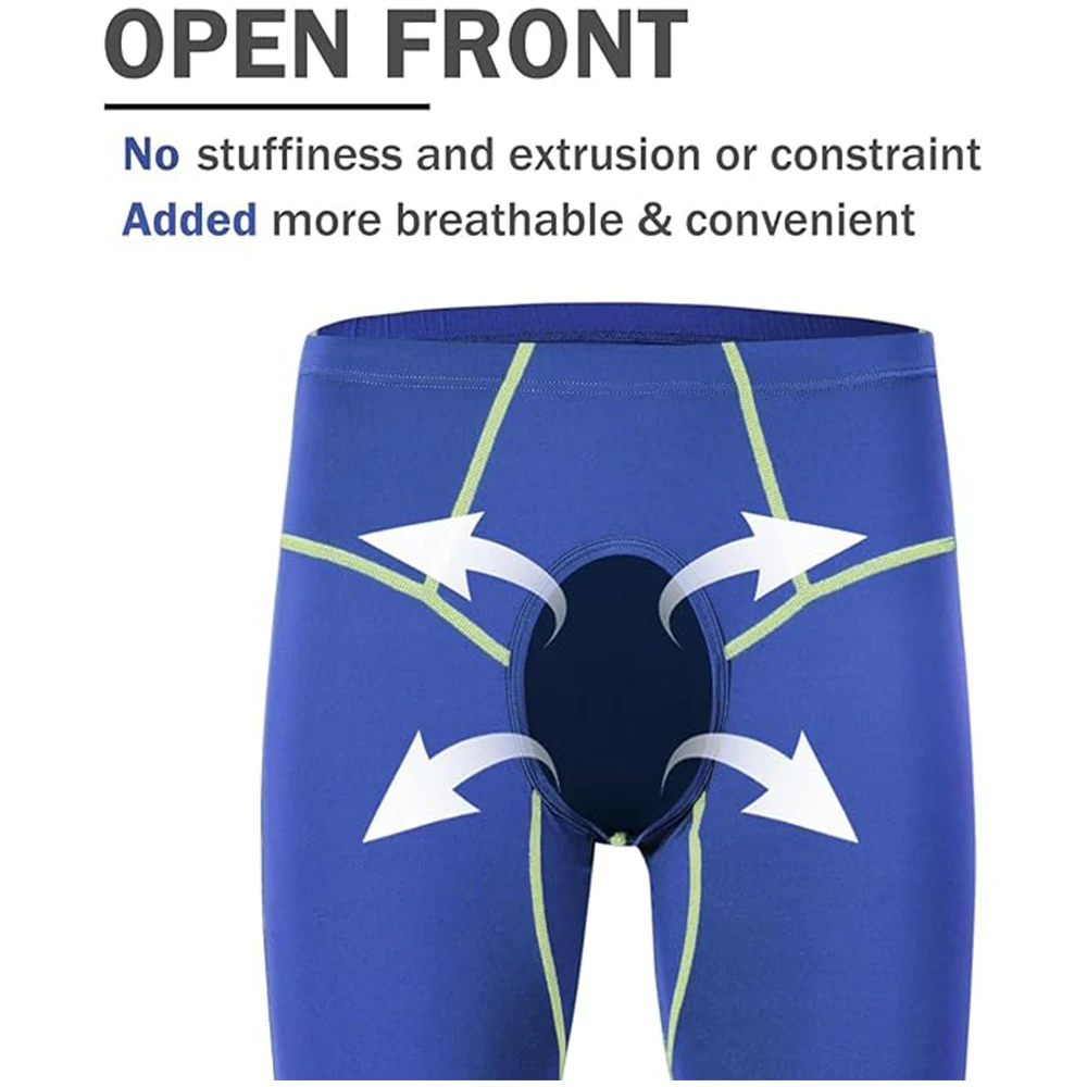 ZONBAILON Thermal Underwear for Men with Open Front Long Johns Mens Base Layer Cold Weather Bottoms Leggings