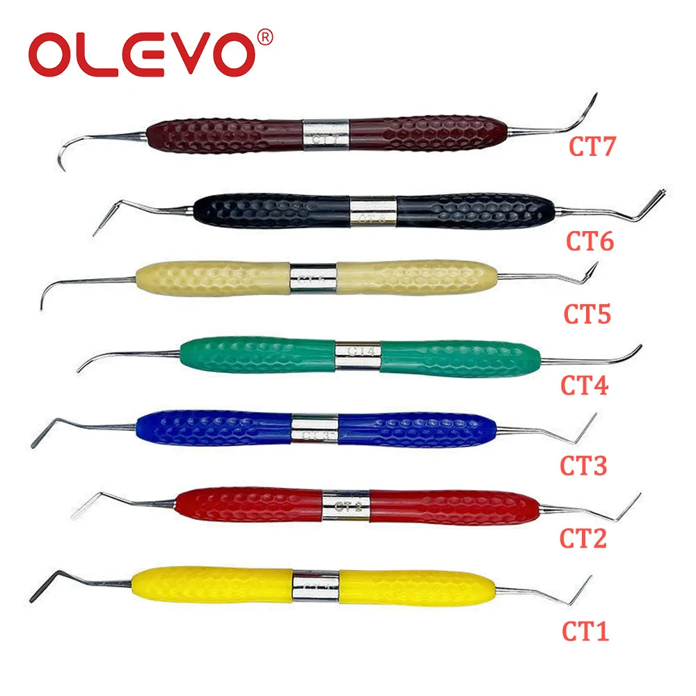 OLEVO Dental Resin Spatula Filler Composite Resin Filling Aesthetic Restoration Instrument Tool Kit CT1-CT7 Dentista Accessories