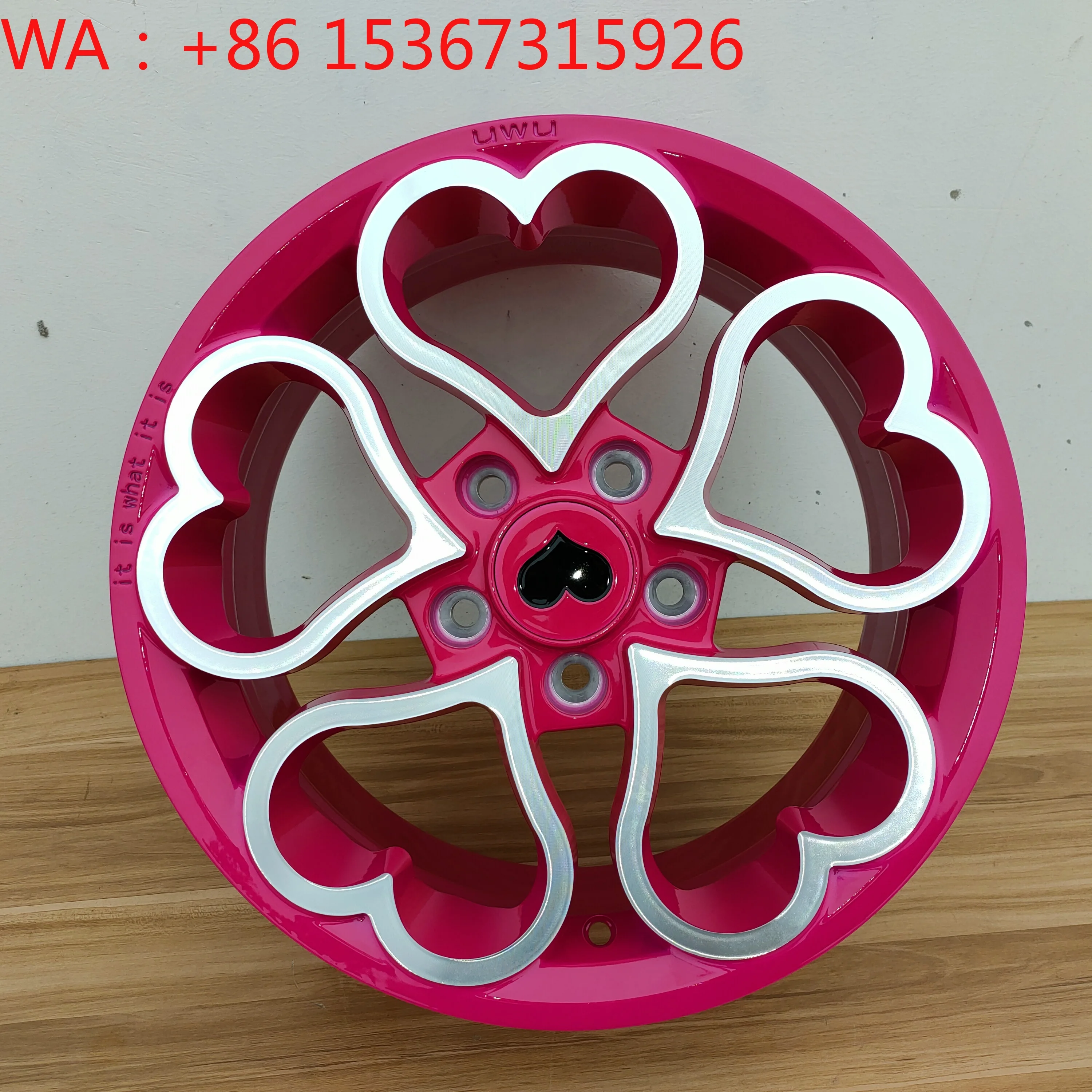 18-19 Inch Teddy Bear Pattern Silver Pink Black Aluminum Alloy Custom Cute Styling Car Wheel Rims
