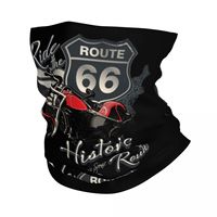 Custom Travel Motorcycle Ride Route 66 Bandana Winter Neck Warmer Windproof Wrap Face Scarf for Hiking Highways Gaiter Headband