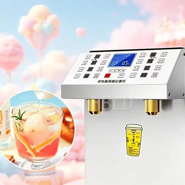 

Double Tube Fully Automatic Fructose Quantitative Instrument Precision Syrup Filling Machine for Milk Tea Shops