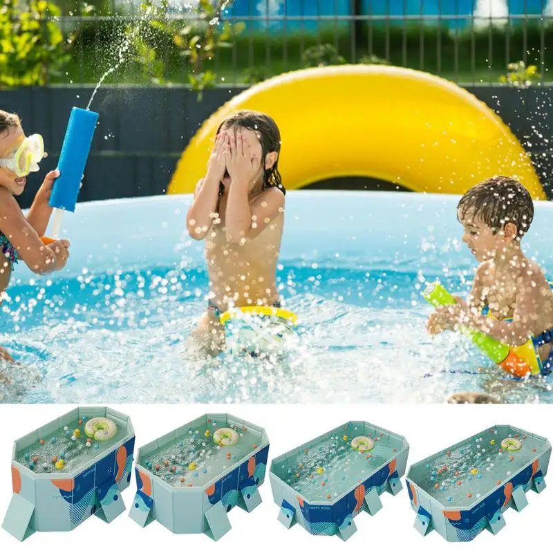 PVC Swimming Pool Non-Inflatable Folding Easy Set-up Thickened Family Bathing Toy Outdoor Large Pools Pool For Whole Famliy use