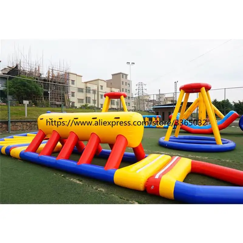 상업적인 큰 팽창 식 떠 있는 워터파크 모험 팽창 식 워터파크