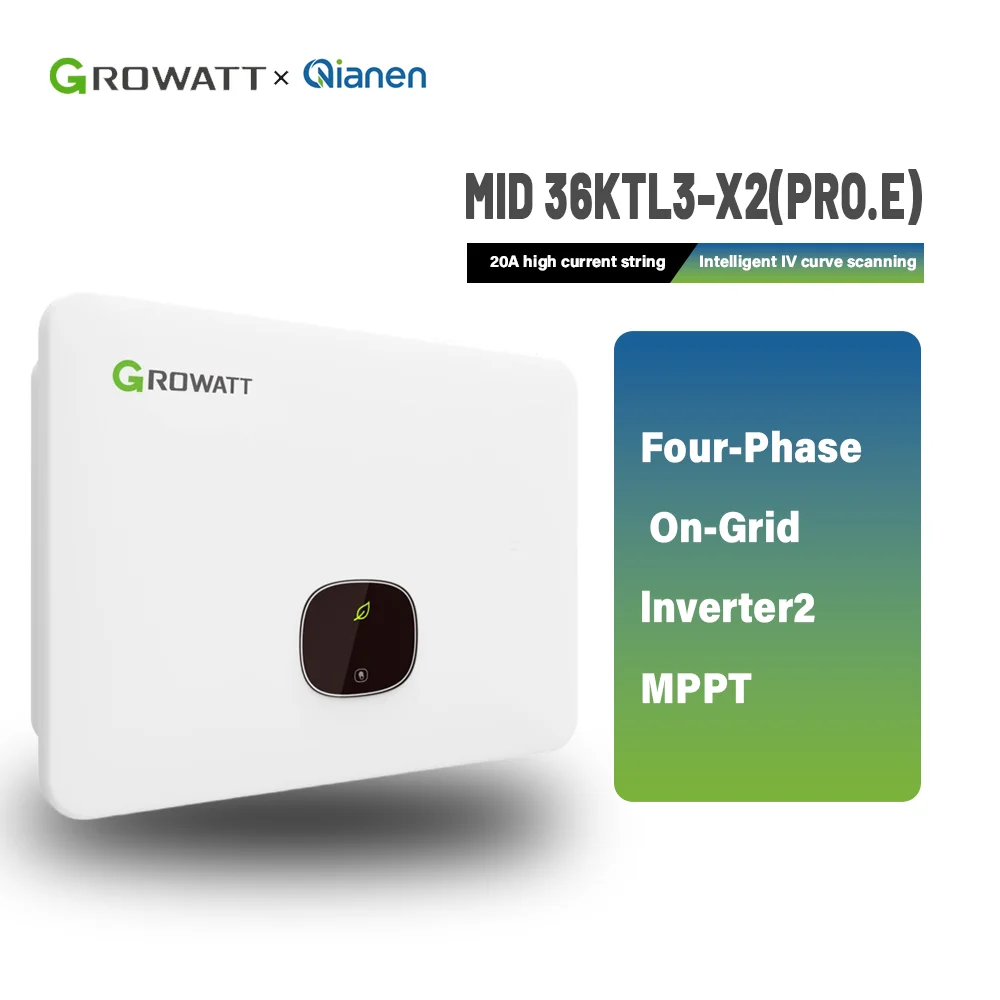 Growatt MID36KTL3-X2 Home Use On-Grid Solar System 36KW Triple Solar Inverter 400V MPPT Controller IP66 Protection 98.8% 5-Year