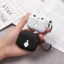 Cartoon Character Gesture Simple Cute Airpod Case Cool Earphone Cover for AirPods 2 3 Pro 2nd Generation Case Gift for Girl Boy