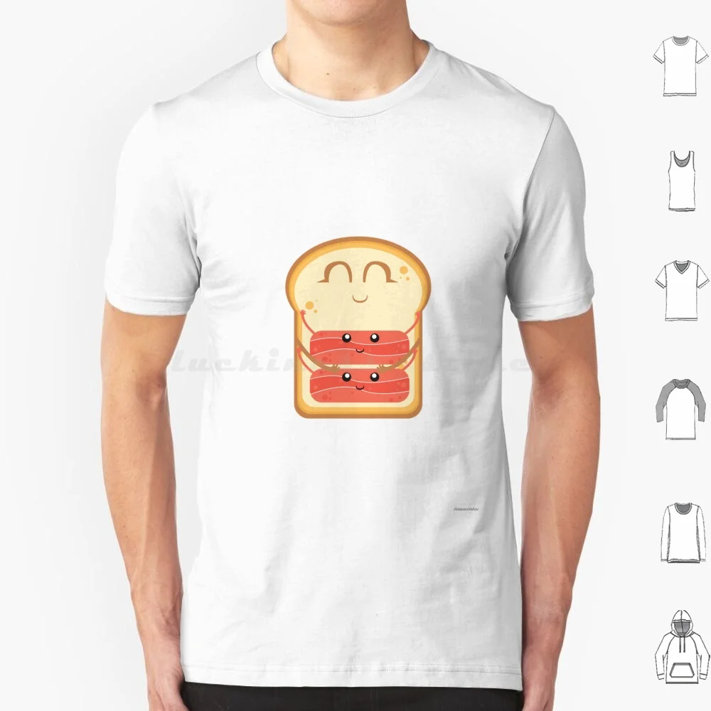 Hug The Bacon T Shirt Cotton Men Women DIY Print Bacon Food Breakfast Fruit Kids Illustrator Vector Funny Love Friends Hug