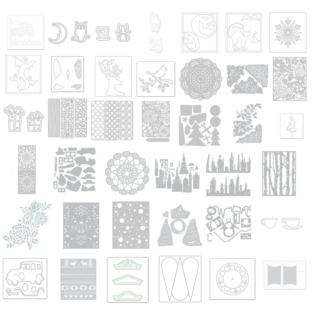 Perfect Cityscape Skyline Die Cuts DIY Molds Scrapbooking Paper Making Crafts Template Handmade Decoration