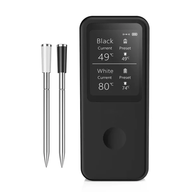 The FGHGF-Wireless Meat Thermometer Digital Bluetooth Probes With HD Display And APP Remote Monitoring For Rotisserie Grill BBQ