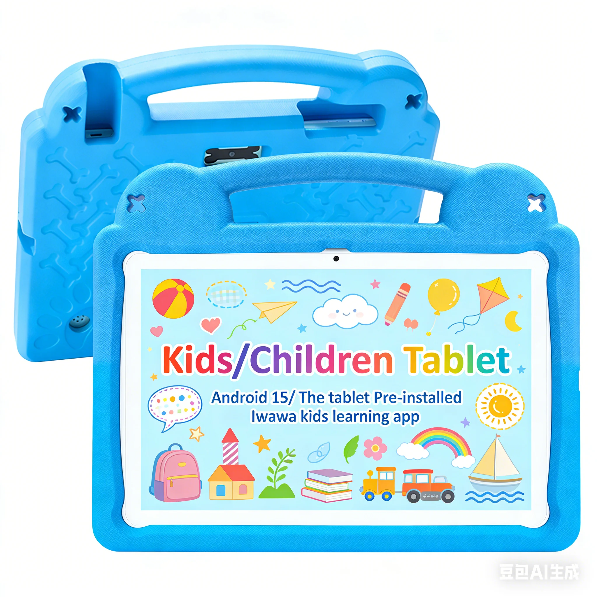 ANRY 10.1 Inch Children's Tablet Android 15 8GB RAM 64GB 5000mAh Parental Control Mode Eye Protection, Anti-Drop Protective Case