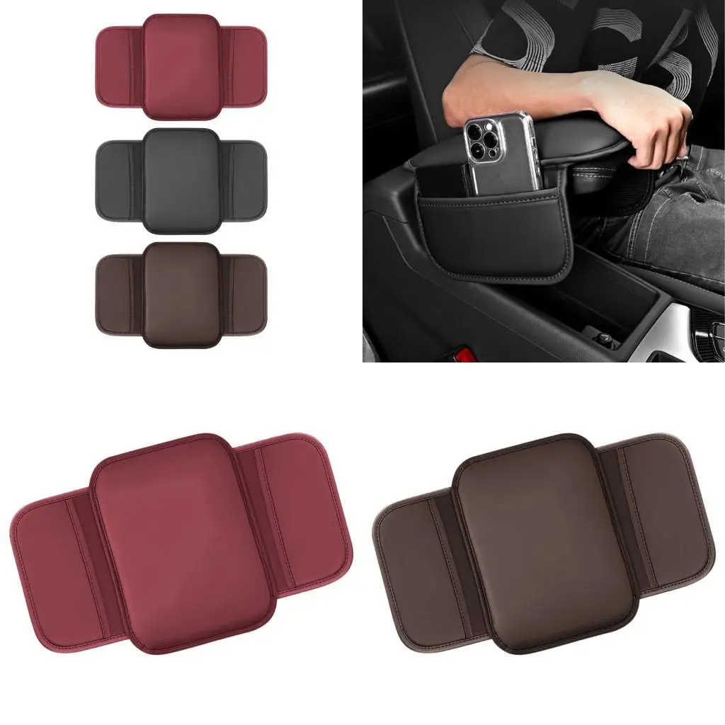 

02DE Auto Armrest Cushion Upgraded Memory Foam Padding Universal Comfort Driver Aid