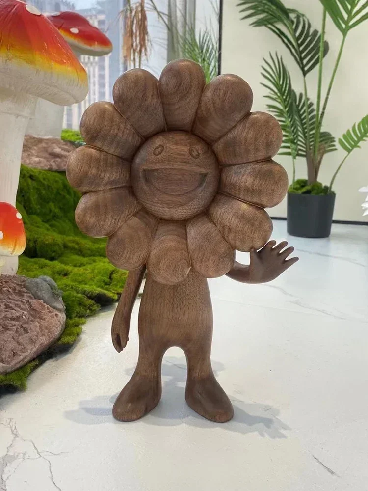 Trendy Art, Walnut Sunflower Figurines, Desktop Ornaments, Gifts for Men and Women