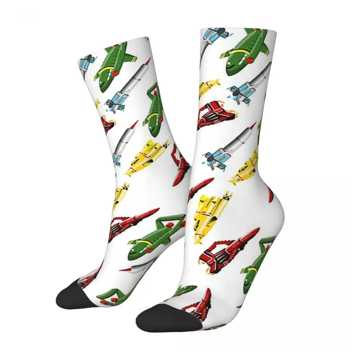 Chaussettes longues à motif Thunderbirds pour hommes et femmes, bas Harajuku, super doux, toutes saisons, accessoires pour cadeau d'anniversaire