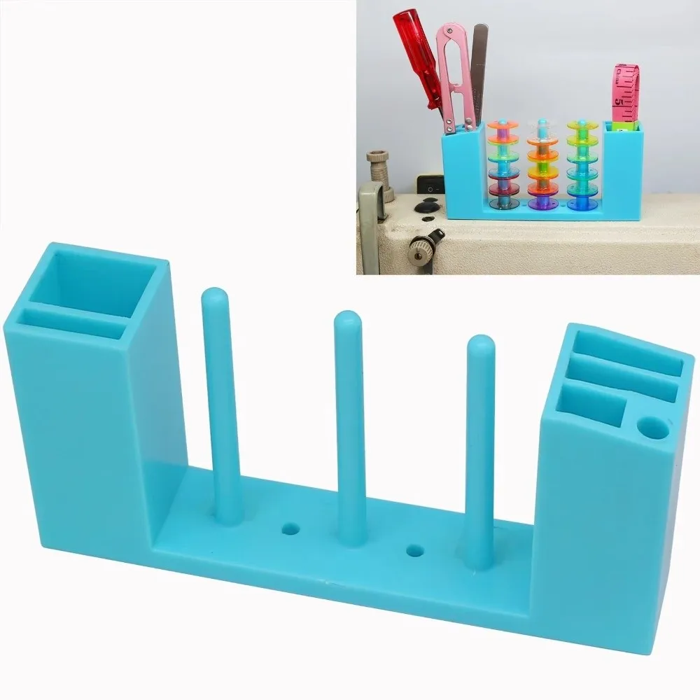 Plastic Sewing Machine Bobbin Holder Magnetic Adsorption Compact Sewing Machine Storage Box Three/Four-column Multi-functional
